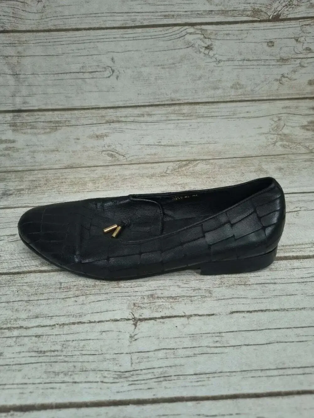 Giuseppe Zanotti Black Leather Loafers Size 42